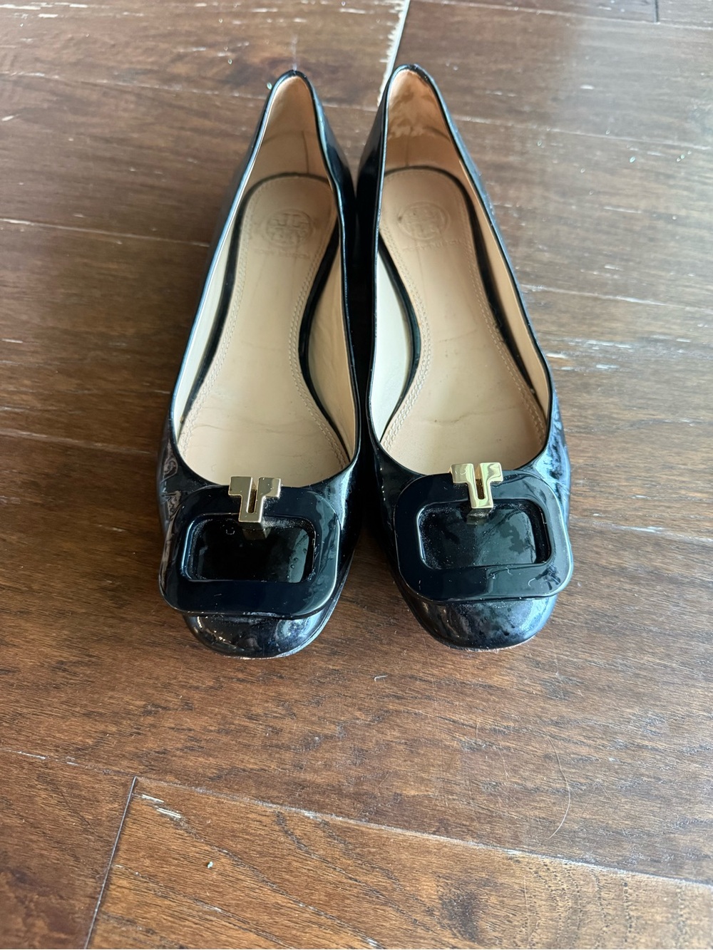 Tory Burch Black Patent Leather Ballet Flats Size 7.5